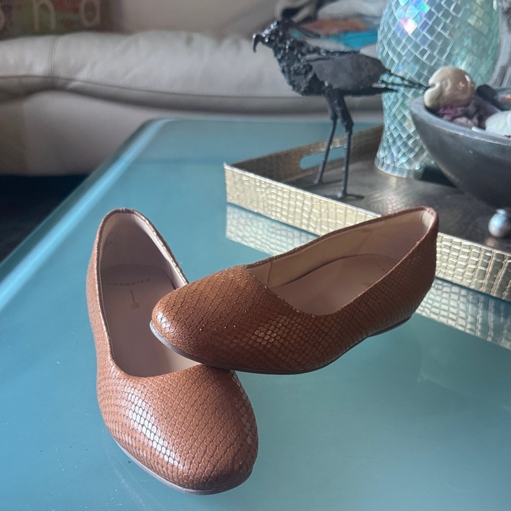 Women's Brown Textured Ballet Flats
